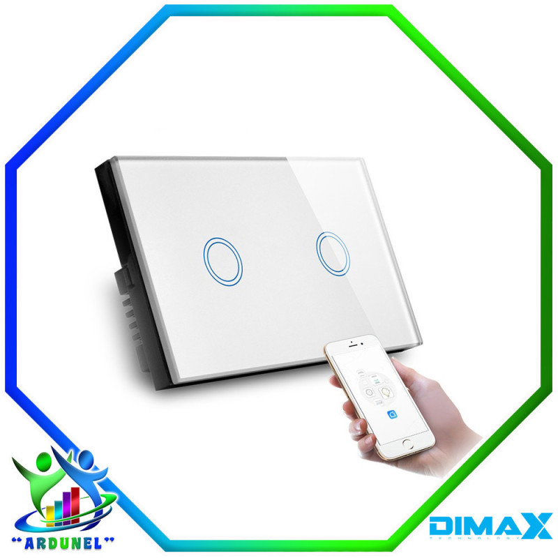 INTERRUPTOR SMART WIFI BLANCO 2 TOMAS