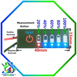 MODULO INDICADOR DE VOLTAJE DE BATERIA DE LITIO 3.7V