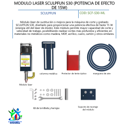 MODULO LASER SCULPFUN S30 10W (POTENCIA DE EFECTO DE 150W)