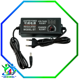 FUENTE DE ALIMENTACION REGULABLE CON PANTALLA LED 3-24V 2A